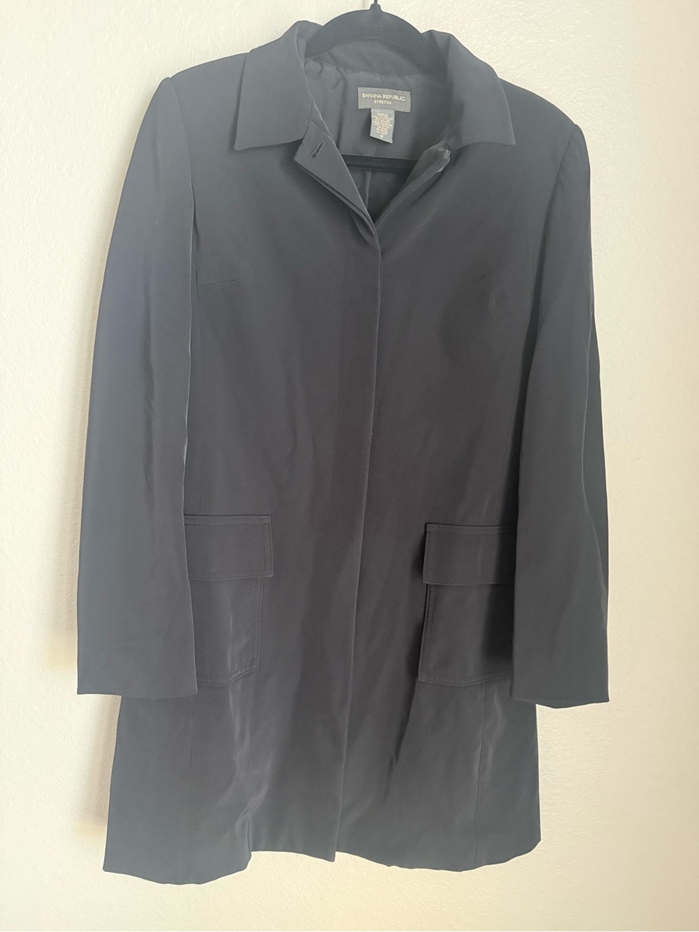 Banana Republic Women's Navy Single-Breasted Trench Coat